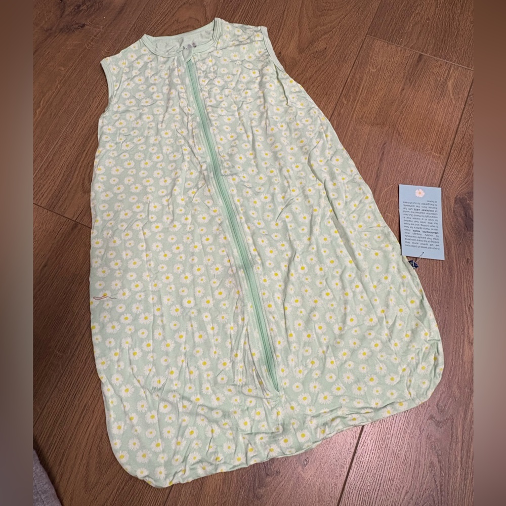 Kickee Pants NWT Bamboo Sleepsack Lightweight 0.3 Tog Pistachio Chamomile 0-6M